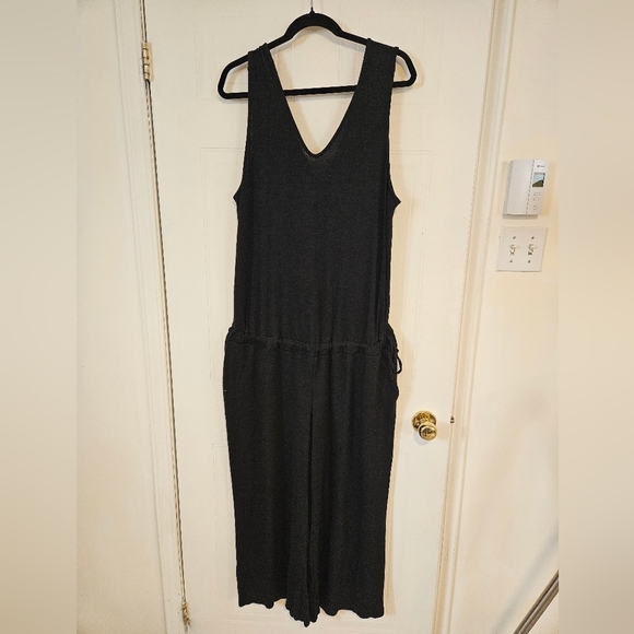 GAP Womens XL black Jumpsuit Sleevless Adjustable Waist Oversized - Picture 1 of 8